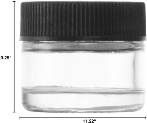 (250 Pack) 5ml Glass Screw Jars | Essential Oil, Concentrate, Lip Balm or Makeup Containers, Wax, Cosmetics | Black Lids, Black Caps | Mini Refillable Jars Great for Travel, Samples, & More in Saudi Arabia