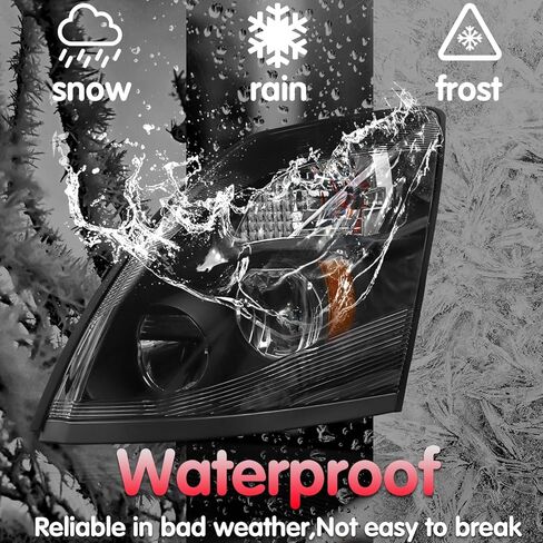 LED Headlight Assembly Compatible with Volvo VNL 2004-2014,Black Factory Style LED High/Low Beam Headlamp Driver and Passenger (Pair of Headlight Assembly) in Kuwait