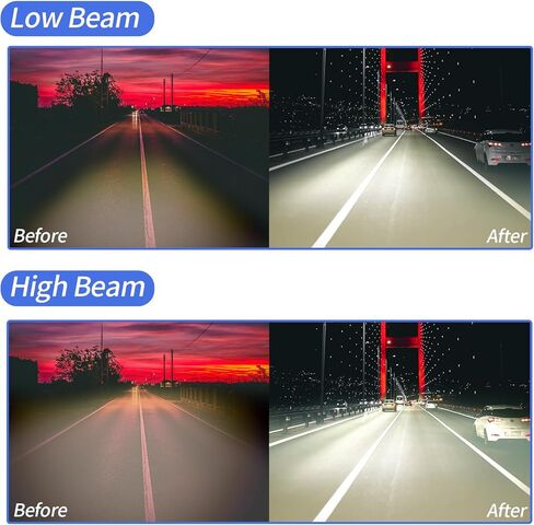 LED Headlight Assembly Compatible with Volvo VNL 2004-2014,Black Factory Style LED High/Low Beam Headlamp Driver and Passenger (Pair of Headlight Assembly) in Kuwait