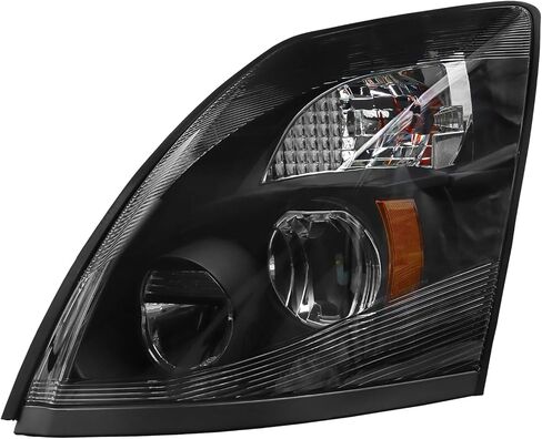 LED Headlight Assembly Compatible with Volvo VNL 2004-2014,Black Factory Style LED High/Low Beam Headlamp Driver and Passenger (Pair of Headlight Assembly) in Kuwait