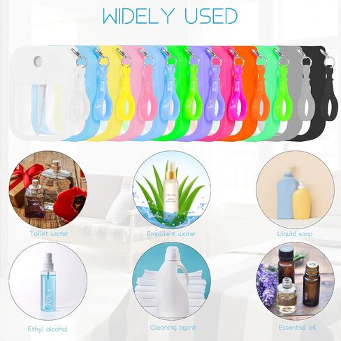 Jolbndcv 12 Pack Card Spray Bottle 38ml Portable Perfume Spray Bottle Mini Card Shape Reusable Sprayer Bottle Refillable Empty Bottles with Hook Funnels, Droppers in Kuwait