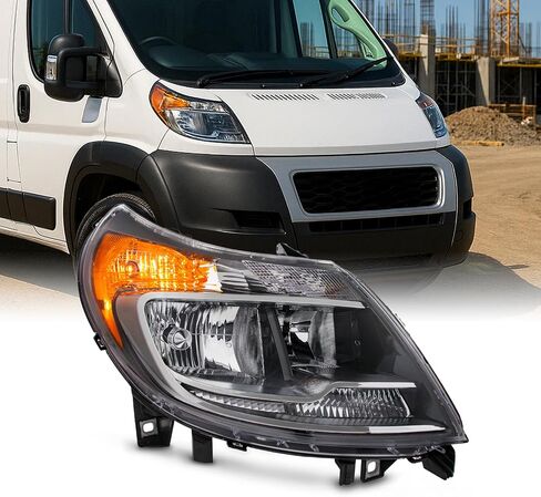 AKKON-FIT 2014-2022 DODGE RAM PROMASTER 1500 2500 3500 14-22 OE Style المصابيح الأمامية مع زوج التجميع DRL in Kuwait