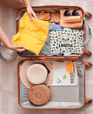 Camping Makeup Bag for Women, RV Owners, Sister, Bestie, Friend, BBF - Beige in Kuwait