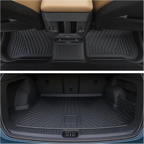 OEDRO Upgraded Floor Mats Fit for 2019-2024 BMW X3, TPE All Weather Floor Liners Custom Fit for BMW X3 30i M40i X3M, Only for Car Without Spare tire (NOT fit X3 30e), Floor Mats Trunk Liner, Black in Saudi Arabia