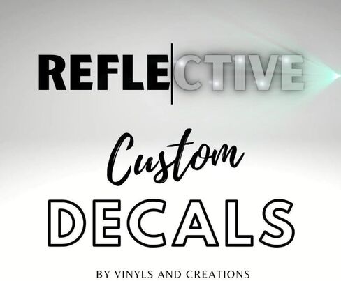 Custom High Grade Reflective Vinyl Lettering Decals, Size Font & Color Options in Saudi Arabia