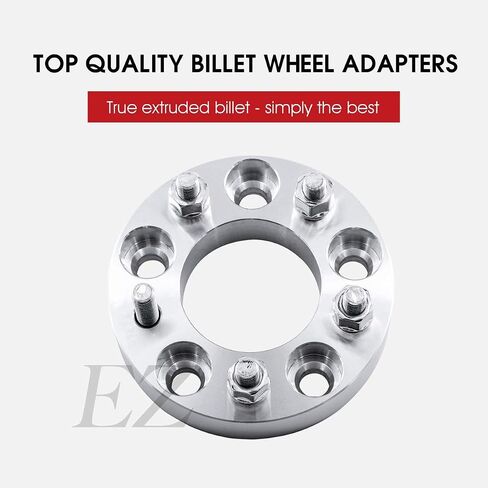 Ezaccessory 2 محولات العجلة 5x4.25 إلى 5x4.75 | 5x108 إلى 5x120.7 | يناسب Ford Mustang Mach-E & Mount Rav4 Tacoma 2WD Wheel | 1 "سميكة in Saudi Arabia
