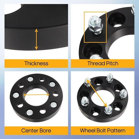 OCPTY 5x4.5 to 5x4.75 Wheel Adapters for Cherokee for Crown Victoria for Dakota for Edge for Explorer 1 inch 1/2 Studs 73.1mm Hub Bore Forged Wheel Adapters 5 lug 2PCS in Saudi Arabia