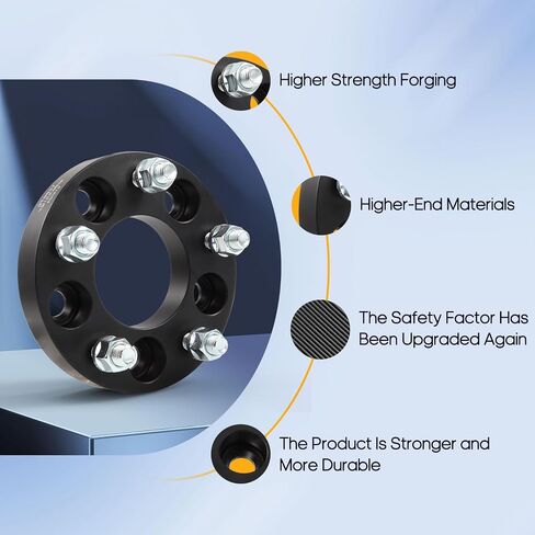 OCPTY 5x4.5 to 5x4.75 Wheel Adapters for Cherokee for Crown Victoria for Dakota for Edge for Explorer 1 inch 1/2 Studs 73.1mm Hub Bore Forged Wheel Adapters 5 lug 2PCS in Saudi Arabia