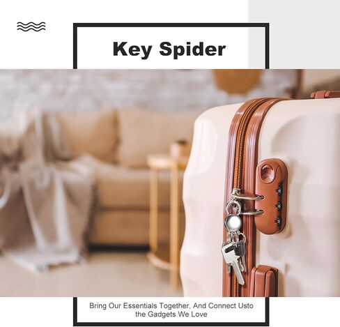 Sureio 2 Pcs Detachable Key Spider Key Chain Accessory with 4 Split Rings Buckle Waist Hanging Name Round Keychain Metal Keychain Ring Holder for Unisex Women Men in Kuwait
