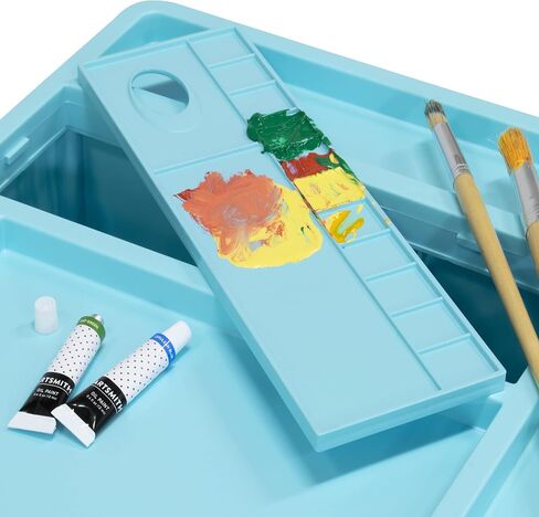 SD STUDIO DESIGNS Kubx Rotating 4-Sided Mobile Storage Organizer with Glass Top Multiple Compartments in Saudi Arabia