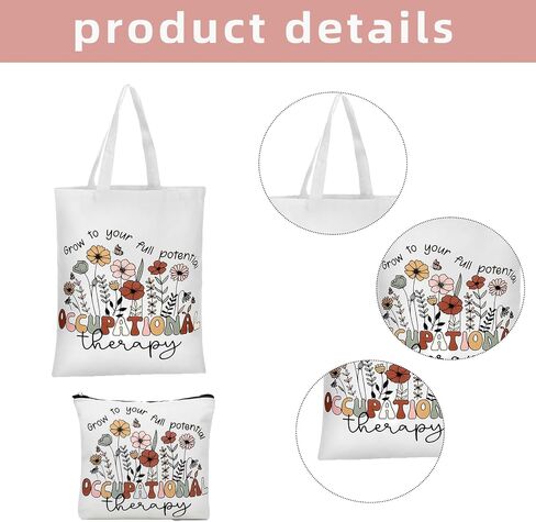 Occupational Therapy Gifts, Occupational Therapy Bag, 4 Pcs That Can Be Given to Professional Medical Practitioner, Including Tote Bag, Makeup Bag, Key Chain and Badge Holder to Show Your Appreciation in Saudi Arabia