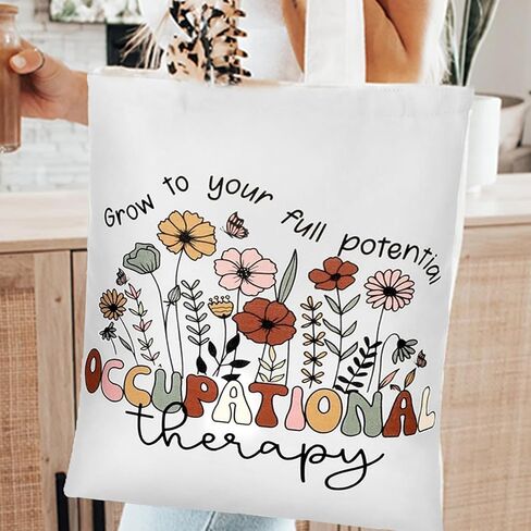 Occupational Therapy Gifts, Occupational Therapy Bag, 4 Pcs That Can Be Given to Professional Medical Practitioner, Including Tote Bag, Makeup Bag, Key Chain and Badge Holder to Show Your Appreciation in Saudi Arabia