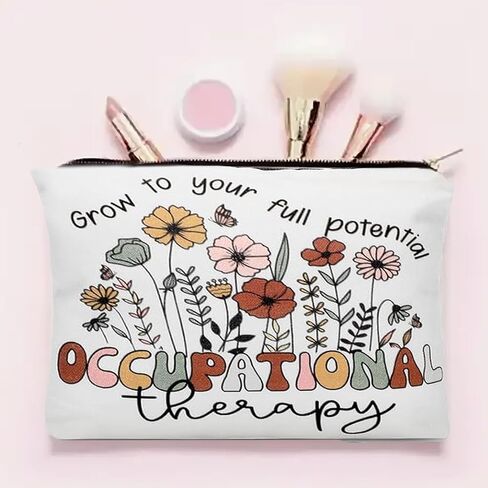 Occupational Therapy Gifts, Occupational Therapy Bag, 4 Pcs That Can Be Given to Professional Medical Practitioner, Including Tote Bag, Makeup Bag, Key Chain and Badge Holder to Show Your Appreciation in Saudi Arabia