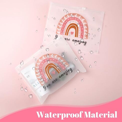 Wesiti 50 PCS قوس قزح مستحضرات التجميل الهدايا الملهمة اقتباسات التحفيزية حقيبة مكياج حقيبة مضادة للماء للنساء هدية عيد الميلاد للفتاة (أنت مذهل) in Saudi Arabia