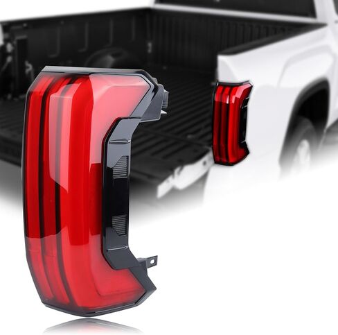 LED Tail Light Rear Lamp Assembly (3-PIN, On and Off Turn Signal, Non Sequential) Compatible with 2022 2023 Toyota Tundra Right Passenger Side 81550-0C130 in Saudi Arabia