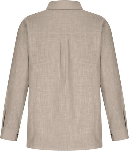 SMIDOW Womens Cotton Linen Button Down Shirt in Saudi Arabia