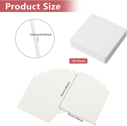 GLOBLELAND 100 Sheets 300gs Watercolor Paper 4.7inch Painting Paper Calligraphy Paper Round Shape Cold Press Paper for Adults Artists Drawing in Kuwait