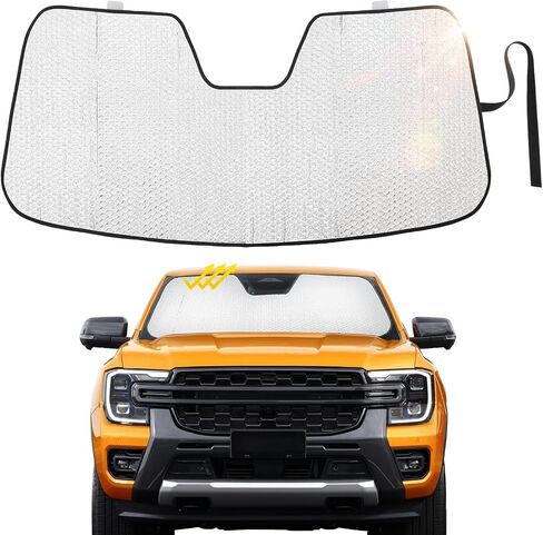 Joytutus Windshield Sun Shown متوافق مع Ford Maverick 2025 2024 2023 2022 Sunshade Windshield Sun Visor Windshield Shield Shield in Saudi Arabia