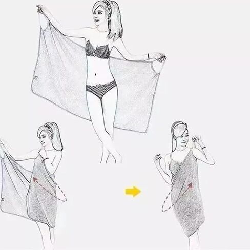 Women Bath Wrap Towel for Womens Shower Adjustable Spa Robe Bathrobe, Suspender, Sleeping Robe, in Kuwait