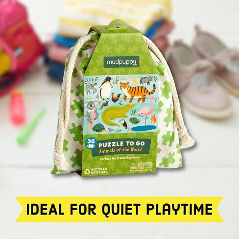 Mudpuppy Ocean Life – 36 Piece Puzzle to Go Featuring Colorful Sea Creatures Perfect Travel Activity for Children Ages 3 and Up in Saudi Arabia