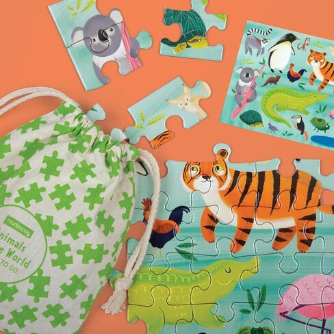 Mudpuppy Ocean Life – 36 Piece Puzzle to Go Featuring Colorful Sea Creatures Perfect Travel Activity for Children Ages 3 and Up in Saudi Arabia