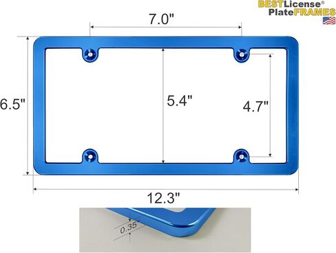 All States-Compatible, American-Made, Premium Quality, Extra Durable Billet Aluminum Machined CAR License Plate Frame - Anodized Black in Saudi Arabia
