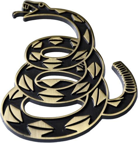 Dont Tread on Me Metal Car Sticker, Gadsden Flag Emblem Badge, Timber Rattlesnake Snake Emblem for Automotive, Car, Motorcycle, Pickup, Spyder, ATV in Saudi Arabia