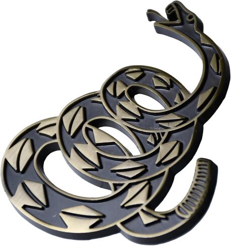 Dont Tread on Me Metal Car Sticker, Gadsden Flag Emblem Badge, Timber Rattlesnake Snake Emblem for Automotive, Car, Motorcycle, Pickup, Spyder, ATV in Saudi Arabia