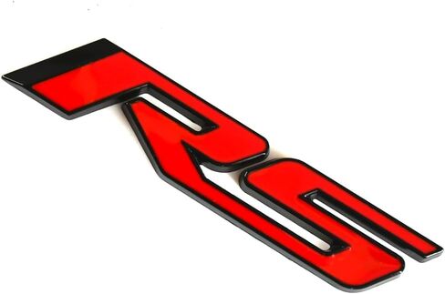 1PC Replacement for Chevy RS Rear Trunk Lid Nameplate Logo Marker 3D Emblem Badge (Black Red) in Saudi Arabia