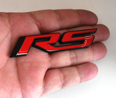 1PC Replacement for Chevy RS Rear Trunk Lid Nameplate Logo Marker 3D Emblem Badge (Black Red) in Saudi Arabia