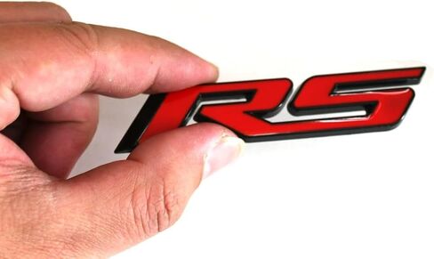1PC Replacement for Chevy RS Rear Trunk Lid Nameplate Logo Marker 3D Emblem Badge (Black Red) in Saudi Arabia