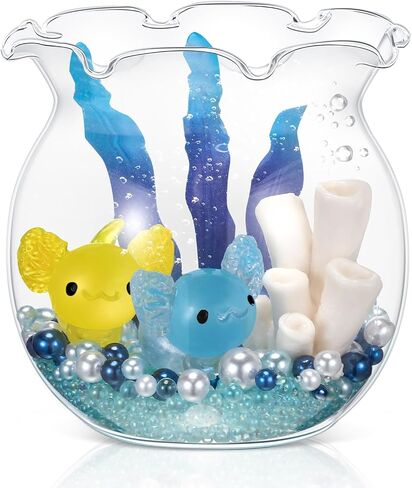 Leitee mini axolotl أشكال Toy DIY Axolotl Tank Landscape Craft Resin Coral Tank Gift لغرفة النوم غرفة المعيشة مجموعة الأزياء الهدايا حفلة عيد ميلاد (مرجان لطيف ، وردي) in Kuwait