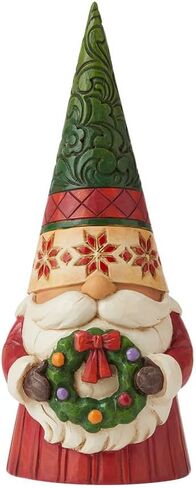 Enesco Jim Shore Heartwood Creek Christmas Gnome الذي يحمل إكليمة ، 7.09 بوصة ، متعدد الألوان in Saudi Arabia