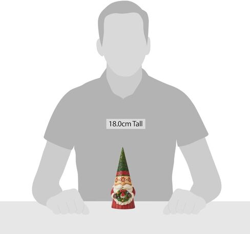 Enesco Jim Shore Heartwood Creek Christmas Gnome الذي يحمل إكليمة ، 7.09 بوصة ، متعدد الألوان in Saudi Arabia