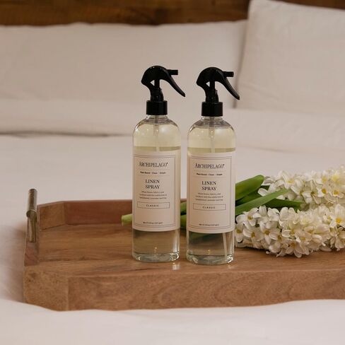 Archipelago Botanicals Charcoal Rose Linen Spray - Fabric & Room Groom With Black Baccara Rose & Charcoal - Odor Eliminator for Room ، تنجيد وملابس - 17.5 أوقية in Kuwait