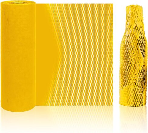 Honeycomb Packing Paper, Kraft Bubble Wrap for Shipping & Moving, Recyclable Cushioning Wrap, Sustainable Packing Material, Protective Packaging for Fragile Items,11.5" x 164' Roll (Rose) in Kuwait
