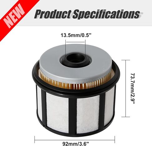 FD-4596 استبدال عنصر فلتر الوقود لـ Ford Powerstroke Diesel 7.3L 2002-2003 E550 Super Duty 2000-2003 E450 SPERCURES 1999-2003 E350 F250 F350 F45 FD4596 F81Z9N184AA ، 2PCS in Saudi Arabia