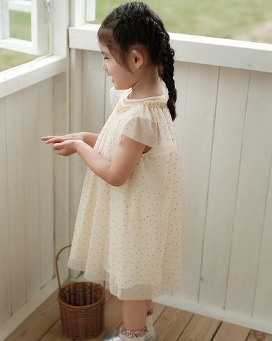 Baby Girl Smocked DressToddlers Cotton Casual Outfit Sleeveless Dresses，Sundress Princess Dress for Summer in Saudi Arabia