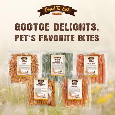 Gootoe - Soft Chicken Sticks 1lb - All Natural, Hypoallergenic & Grain-Free, High-Protein, Healthy & Easily Digestible, Soft Texture, Resealable in Saudi Arabia
