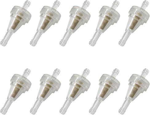 10pcs 1/4 "مرشح الوقود المضمّن ، مرشح وقود الغاز الصغير في المحرك مع نواة النحاس ، واستبدال المرشحات الشاملة الشاملة للدراجة الترابية للدراجة الترابية ATV UTV Snowmobile in Kuwait