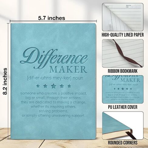 Never Underestimate the Difference You Made Notebook Employee Appreciation Gifts Leather Journal Writing Thank You Gifts for Coworkers Colleagues Boss in Saudi Arabia