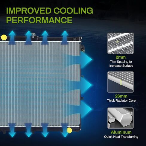 AUTOSAVER88 Radiator Compatible with 2016 2017 2018 2019 2020 2021 Tacoma 2.7L 3.5L V6 L4 in Kuwait