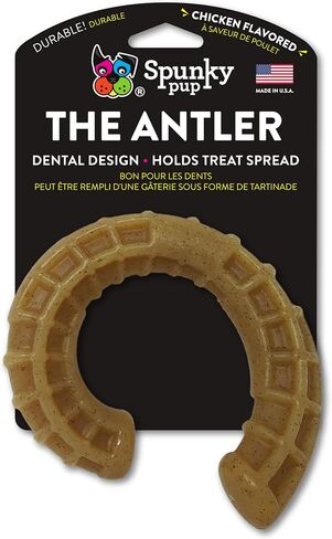Spunky pup Antler Nylon Chew Toy, Chicken Flavored Nylon Dog Chew Toy, Promotes Dental Health - Antler, Elk in Saudi Arabia