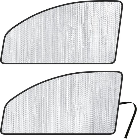 Side Window Front Seat Sunshade Custom Fit for 2005 2006 2007 2008 2009 2010 2011 2012 2013 2014 2015 2016 2017 2018 2019 2020 2021 Nissan Frontier, 4Dr 4Door Crew Cab Pickup (2PCS) - Made in USA in Saudi Arabia