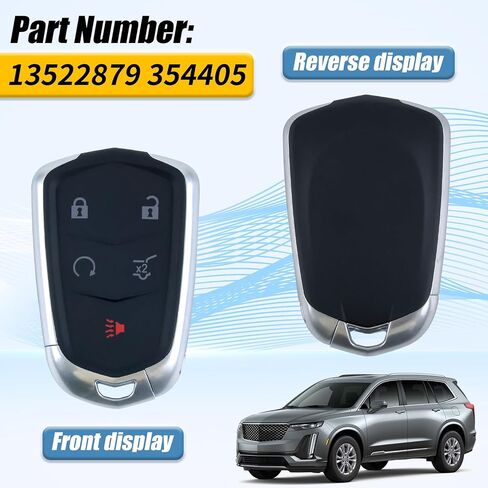 Key Fob Keyless Entry Compatible with Cadillac XT4 XT5 XT6 2020-2023 Smart Remote Control FCC ID: HYQ2ES P/N:13522879 5 Button 433MHz in Saudi Arabia
