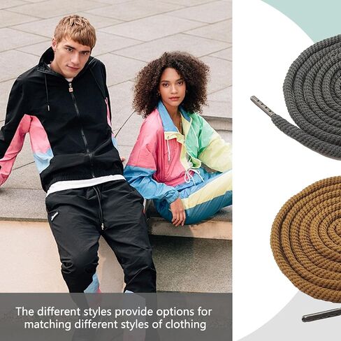 BOROLA 2Pcs 51 Inch Cotton Drawstring Cord Replacement Drawstrings for Sweatpants and Shorts, Universal Drawstring Hoodies, Premium Hoodie String Replacement, with Easy Metal Threader.(Orange+Green) in Saudi Arabia