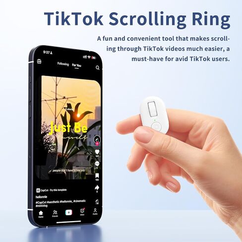 Tiktok Scrolling Ring, Page Turner for iPad & Android Tablet Ebook Reading, Bluetooth Connected, Remote Control for iPhone Series, iPad, Android Phone, and More in Saudi Arabia