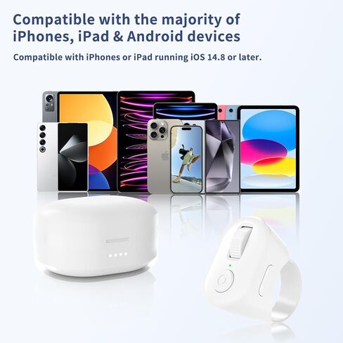 Tiktok Scrolling Ring, Page Turner for iPad & Android Tablet Ebook Reading, Bluetooth Connected, Remote Control for iPhone Series, iPad, Android Phone, and More in Saudi Arabia