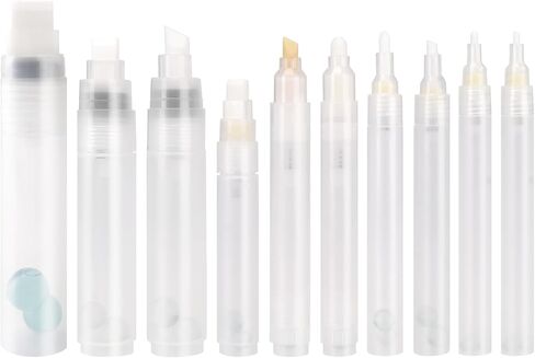 Empty Markers for Acrylic Permanent Paint, Marker Ink, Liquid Inks, Set of 2 Refillable Paint Markers 0.5mm Extra-Fine Tip in Saudi Arabia