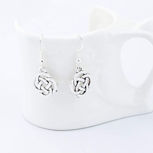AKTAP Celtic Knot Earrings for Women Irish Lucky Flower Drop Dangle Jewelry in Saudi Arabia